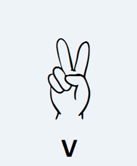 V em Língua de Sinais